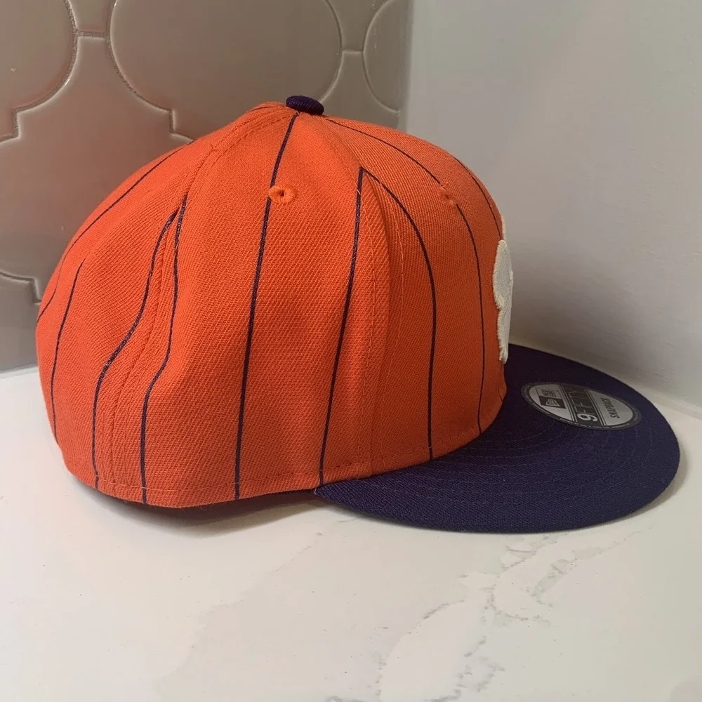 New Era Clemson Tigers Pinstriped Vintage Adjustable 9FIFTY Snapback Hat OSFM